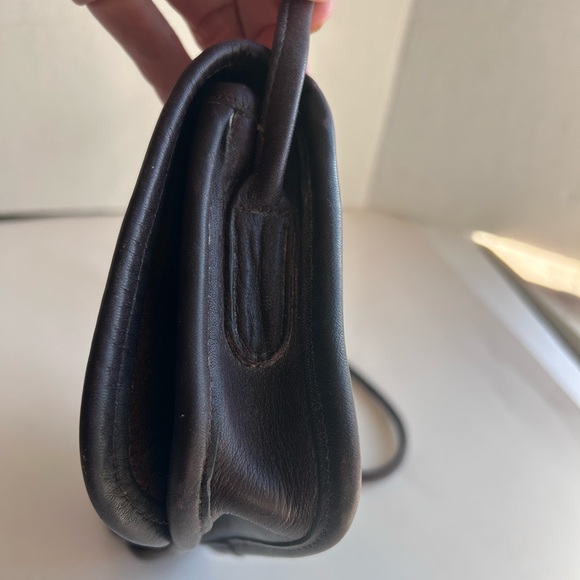 COACH rare vintage Bonnie Cashin Brown Leather made NYC Crossbody Bag - Picture 8 of 11